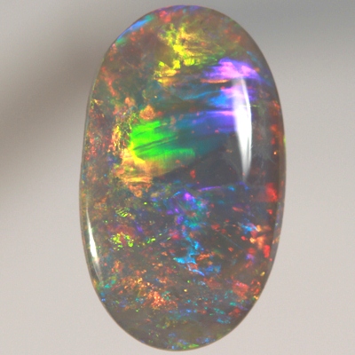 SOLID SEMI BLACK OPAL Quality opal rolling flashes of rainbow fire over sparkles. With VIDEO